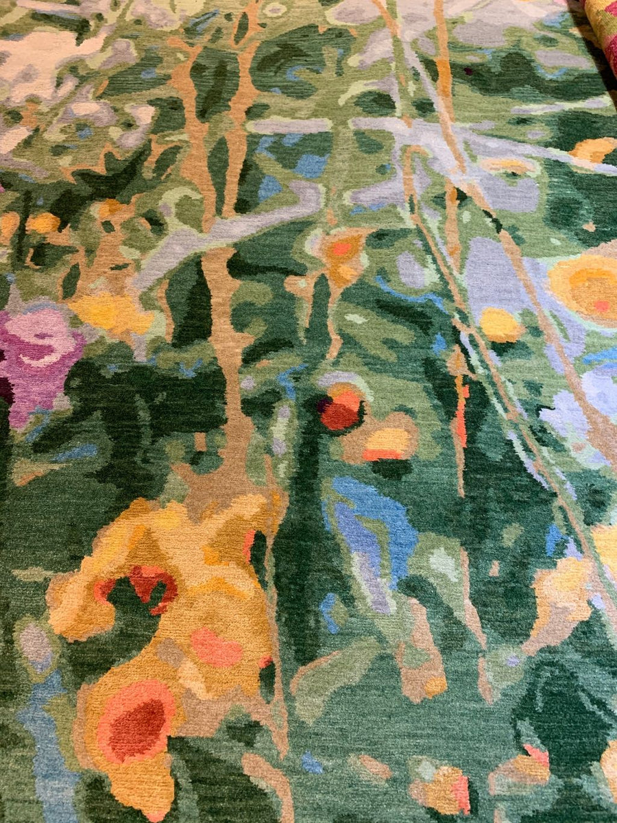 Wildflowers "Spring" by Wool And Silk Rugs 8'1" x 10'