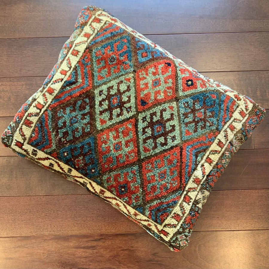 Antique West Persian Jaffe Kurd Bag Face Pillow