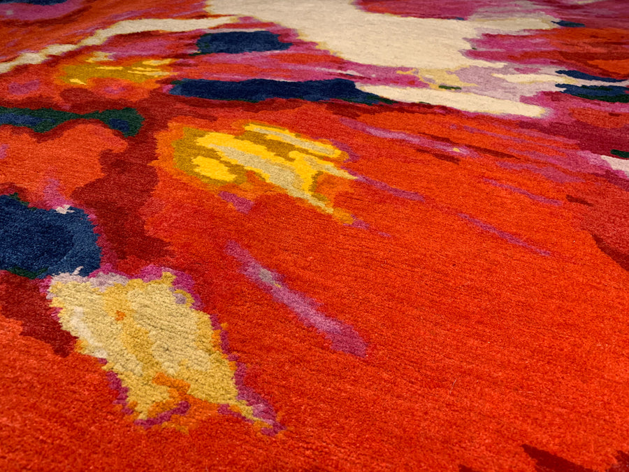 Detail from the Tekke 2.1 An original modern area rug design by Christiane Millinger and Michael Howells in Portland Oregon. Part of the THIS IS A MILLINGER + HOWELLS RUG Collection