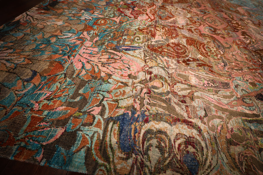 Wonderland Silk 9x10 Surrealism Inspired Area Rug