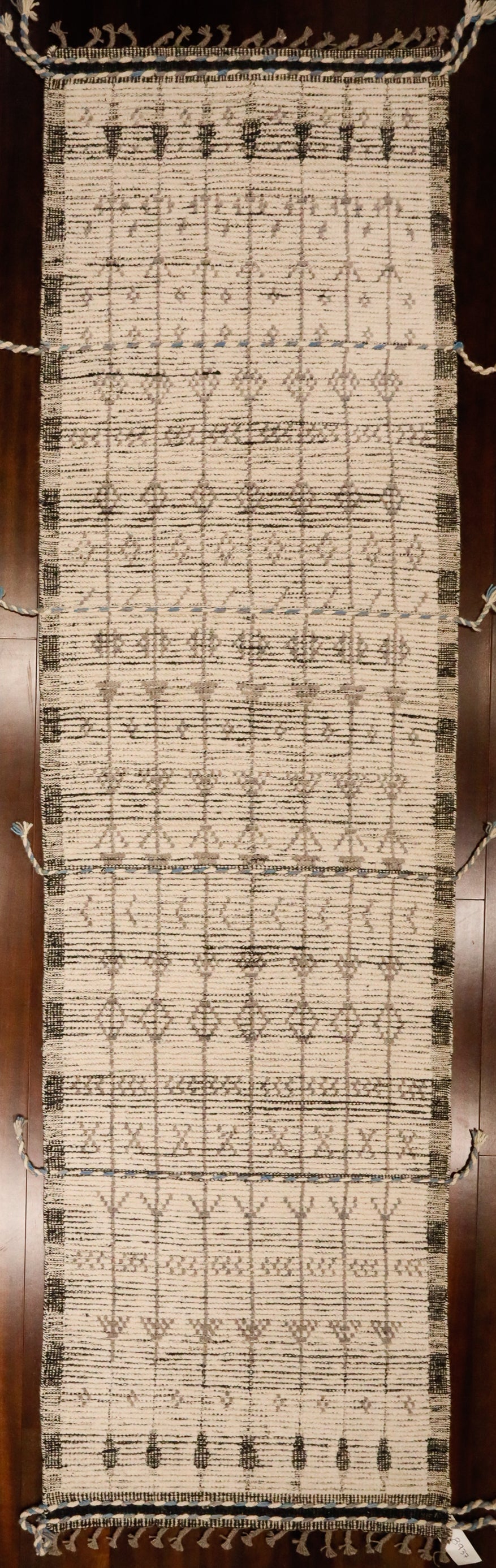 Sale! Neutral and Ivory Toned Hand-Knotted 3x10 Moroccan Style Wool Runner