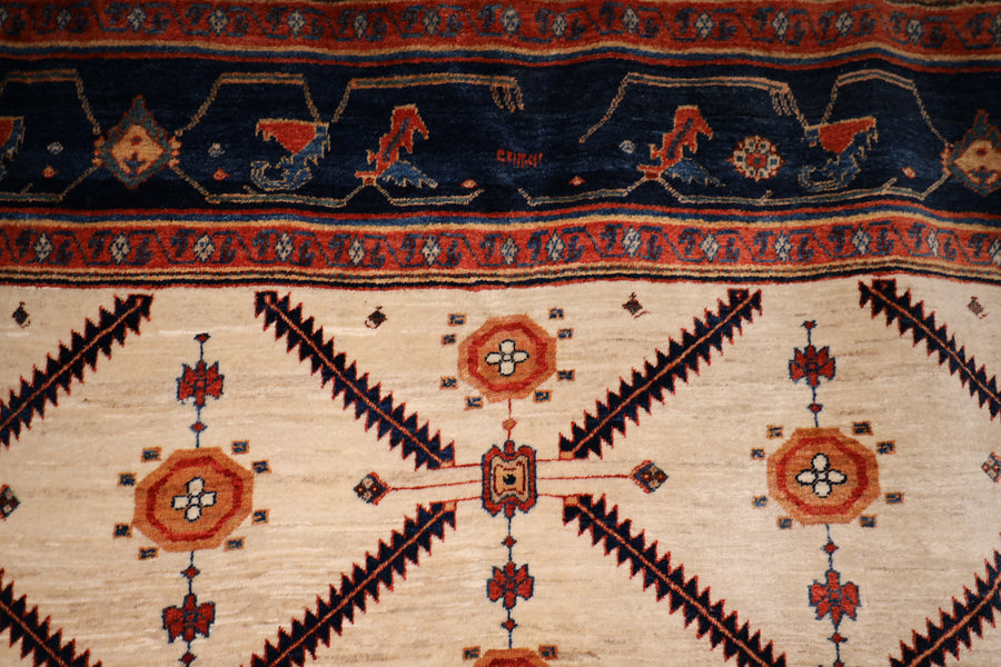 Huge All Wool Vintage Luri 13x19 Carpet