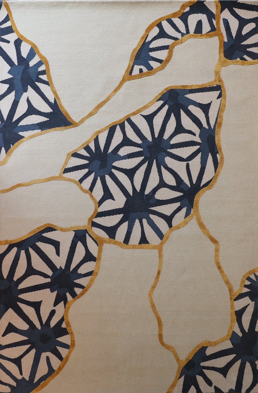 Kintsugi in Indigo Cream from Emma Gardener 6x9