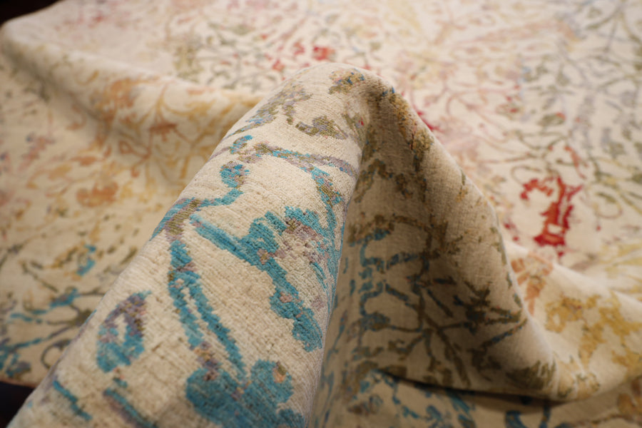 Diwali All Silk 9x12 From Wool & Silk Rugs