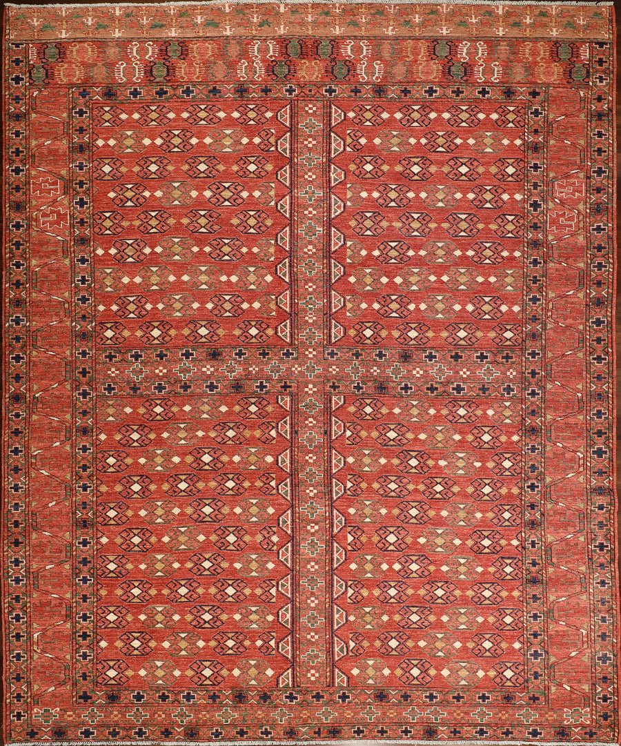 Tribal Turkman Engsi Afshar 8x10 Rug