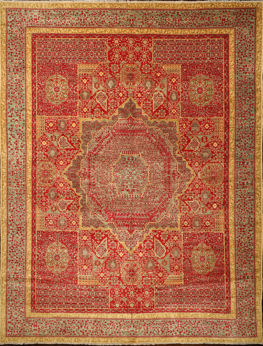 Bold and Angular Traditional Mamluk Pattern 9x12 Area Rug