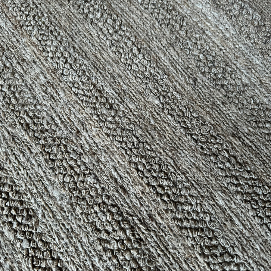 Neutral Toned Soumak and Looped Weave Allo Nettle 4x6 Area Rug