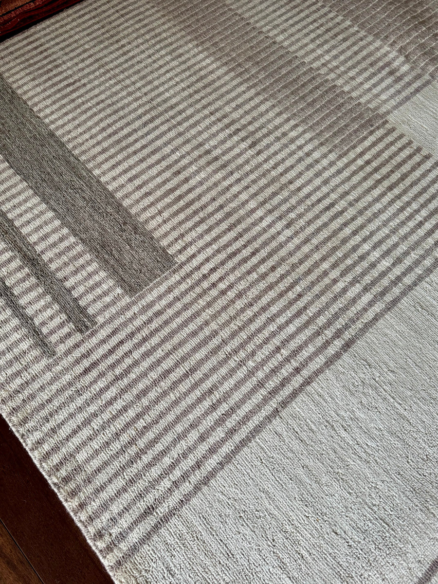 Sale! Ivory and Taupe Bauhaus Style 9x12 Area Rug