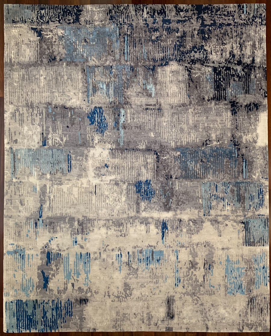 Clearance! The Wall 8x10 Rug in Denim color from Wool & Silk