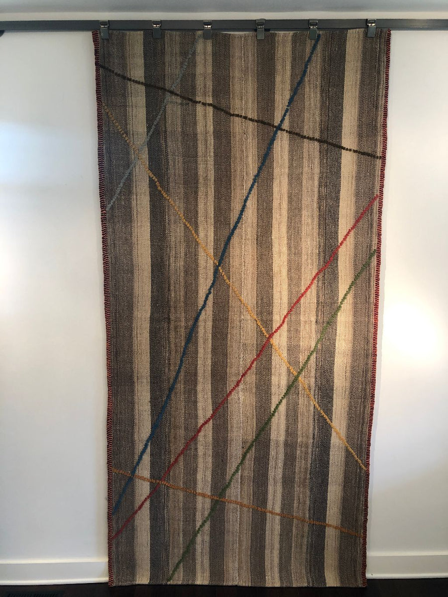 Jajim Flatwoven Wool 4x9 Textile