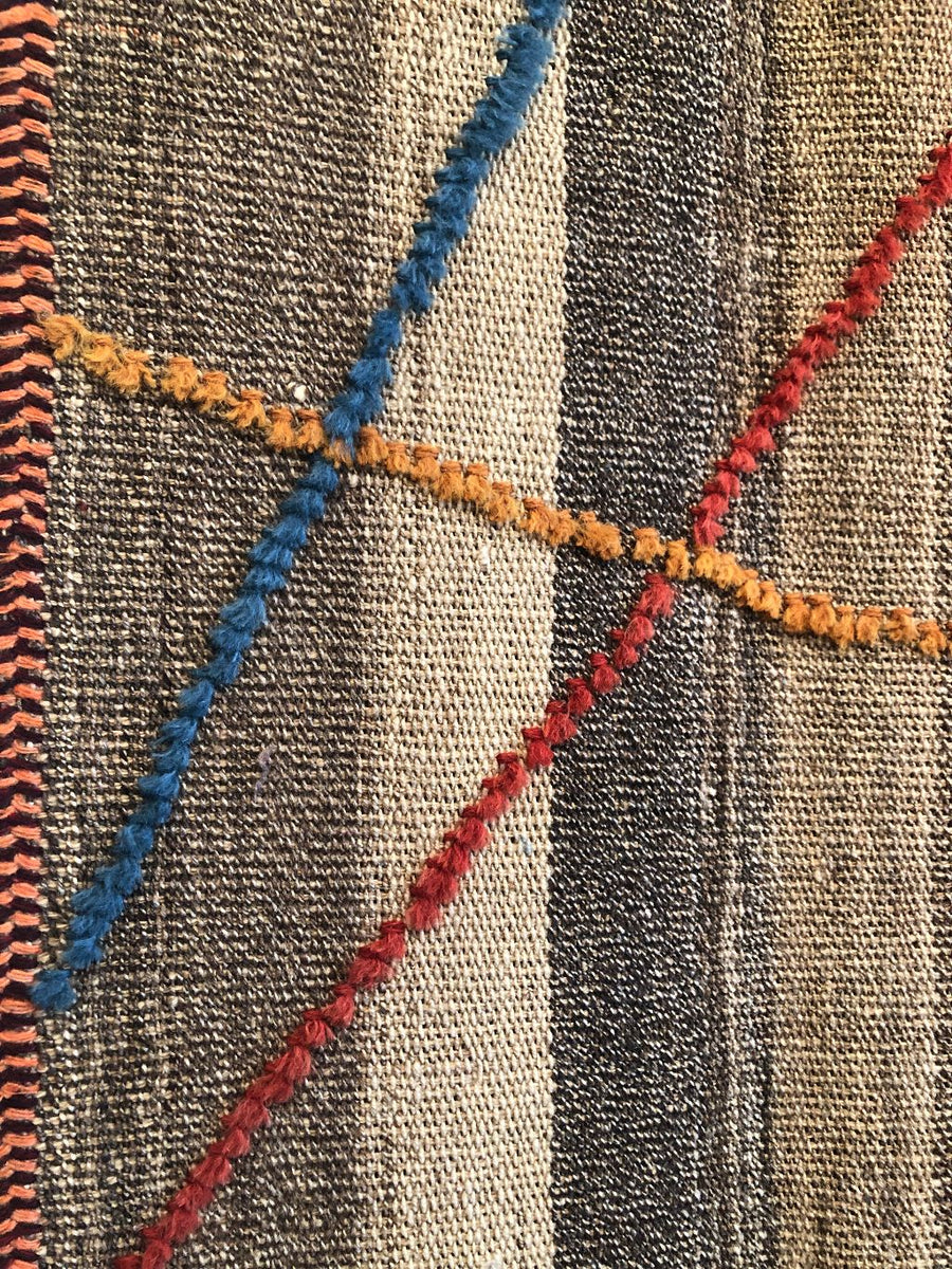 Jajim Flatwoven Wool 4x9 Textile
