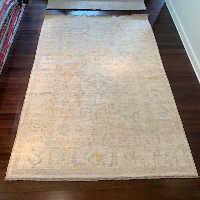 Clearance! Transitional Oushak 6x9 Rug in Pastel Tones