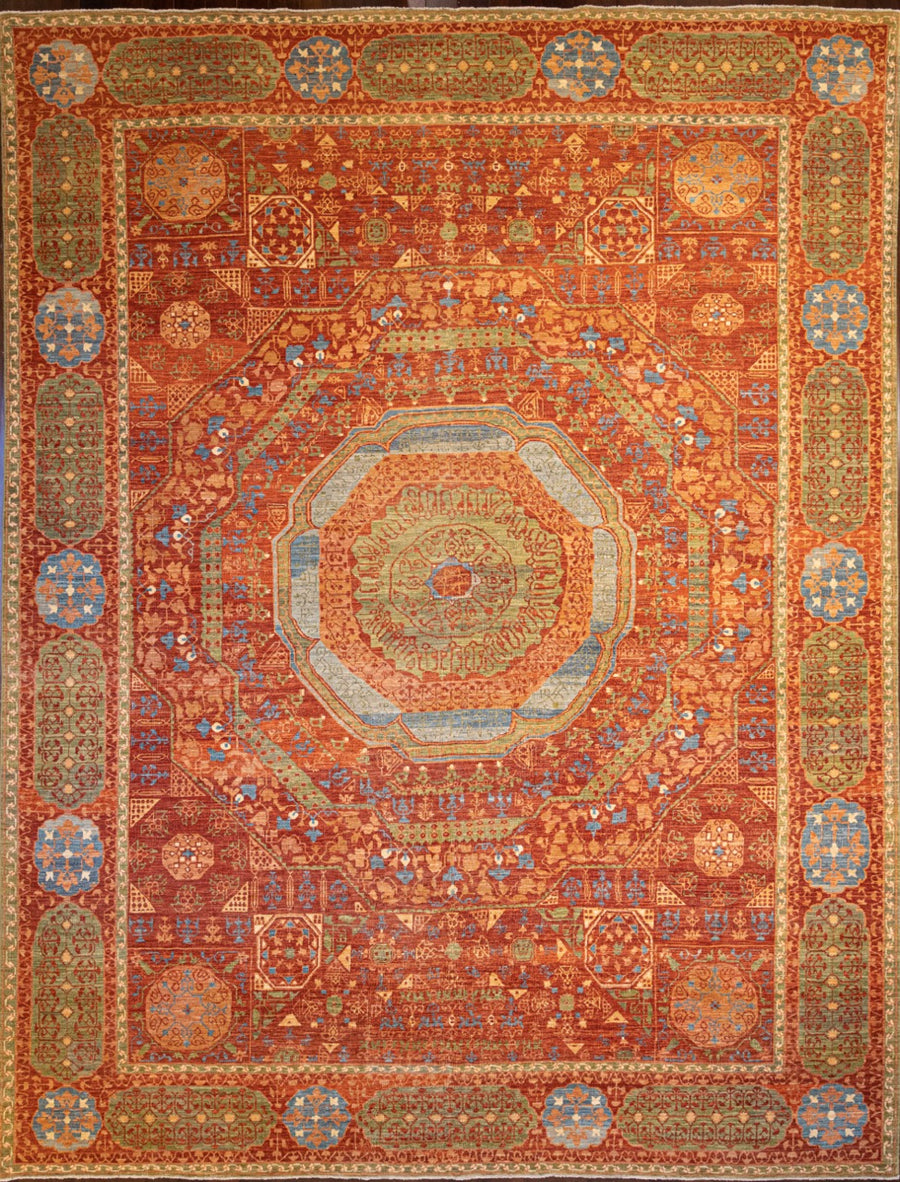 Mamleuk in Spice color 9x12 from Wool & Silk Rugs