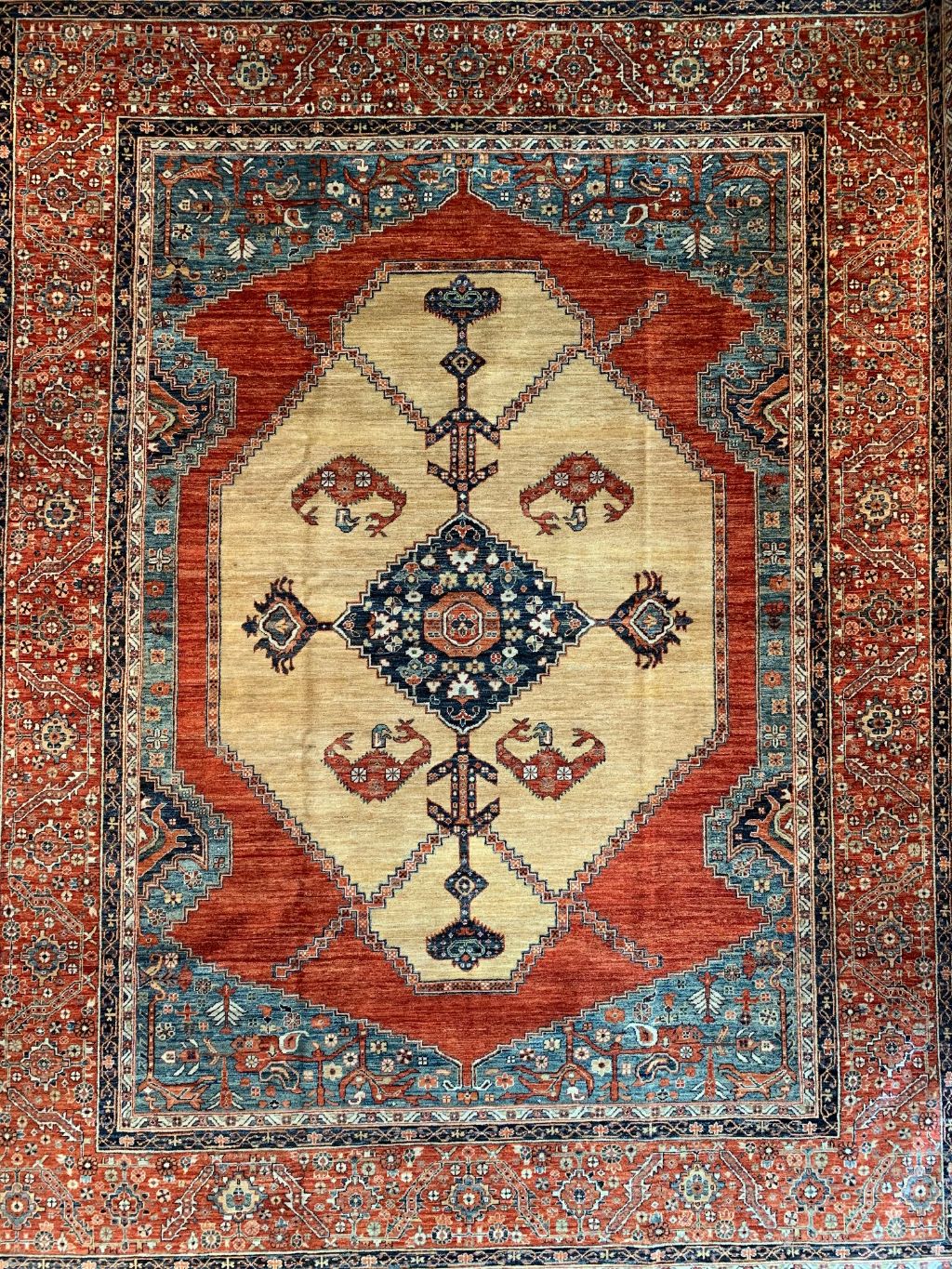 Classic Persian Serapi Design 9x12