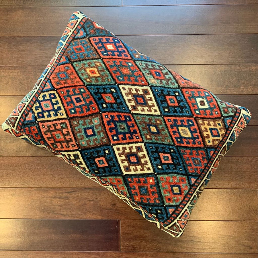 Vintage Kurdish Jaffe Kurd bag turned in a pillow. 