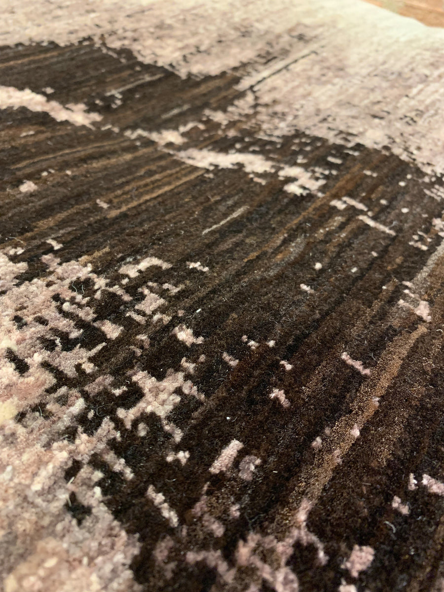 Detail of Mystic Coast, an original designed rug by Christiane Millinger of Portland, Oregon.
