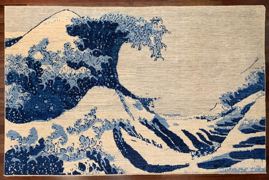 Sale! Great Wave Image 6x9 Area Rug