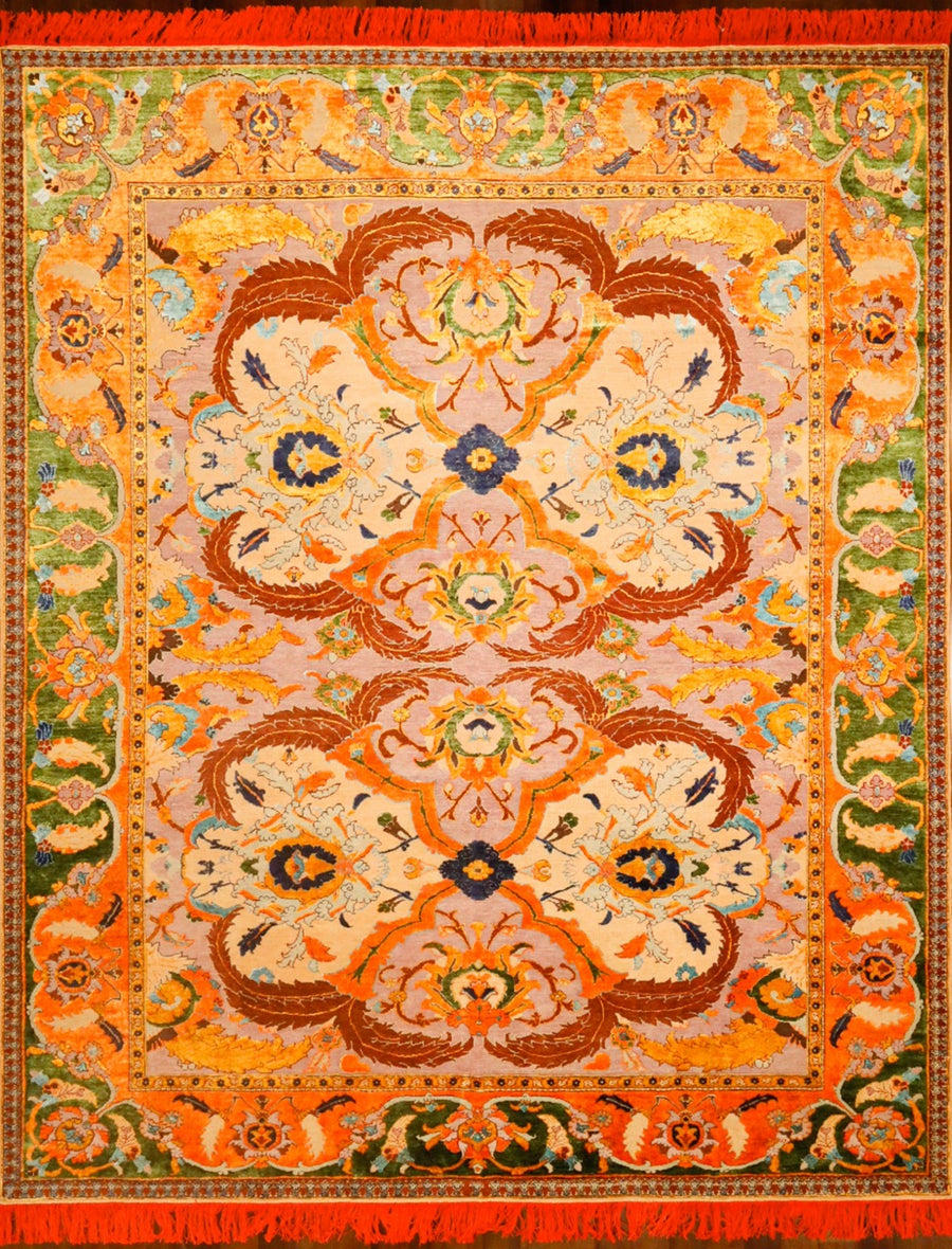 The 8x10 Jan Kath Polonaise Eastcote hand knotted modern carpet.