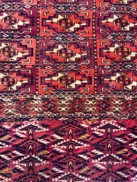 Original Tekke Turkman Bag Face that influenced the Tekke 2.1 An original modern area rug design by Christiane Millinger and Michael Howells in Portland Oregon. Part of the THIS IS A MILLINGER + HOWELLS RUG Collection