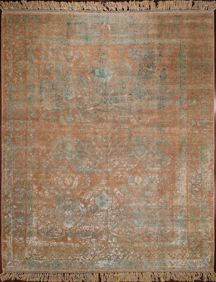 Clearance! Rug Star Rajasthan Zero Pile No. 13 in Soft Blue 8x10