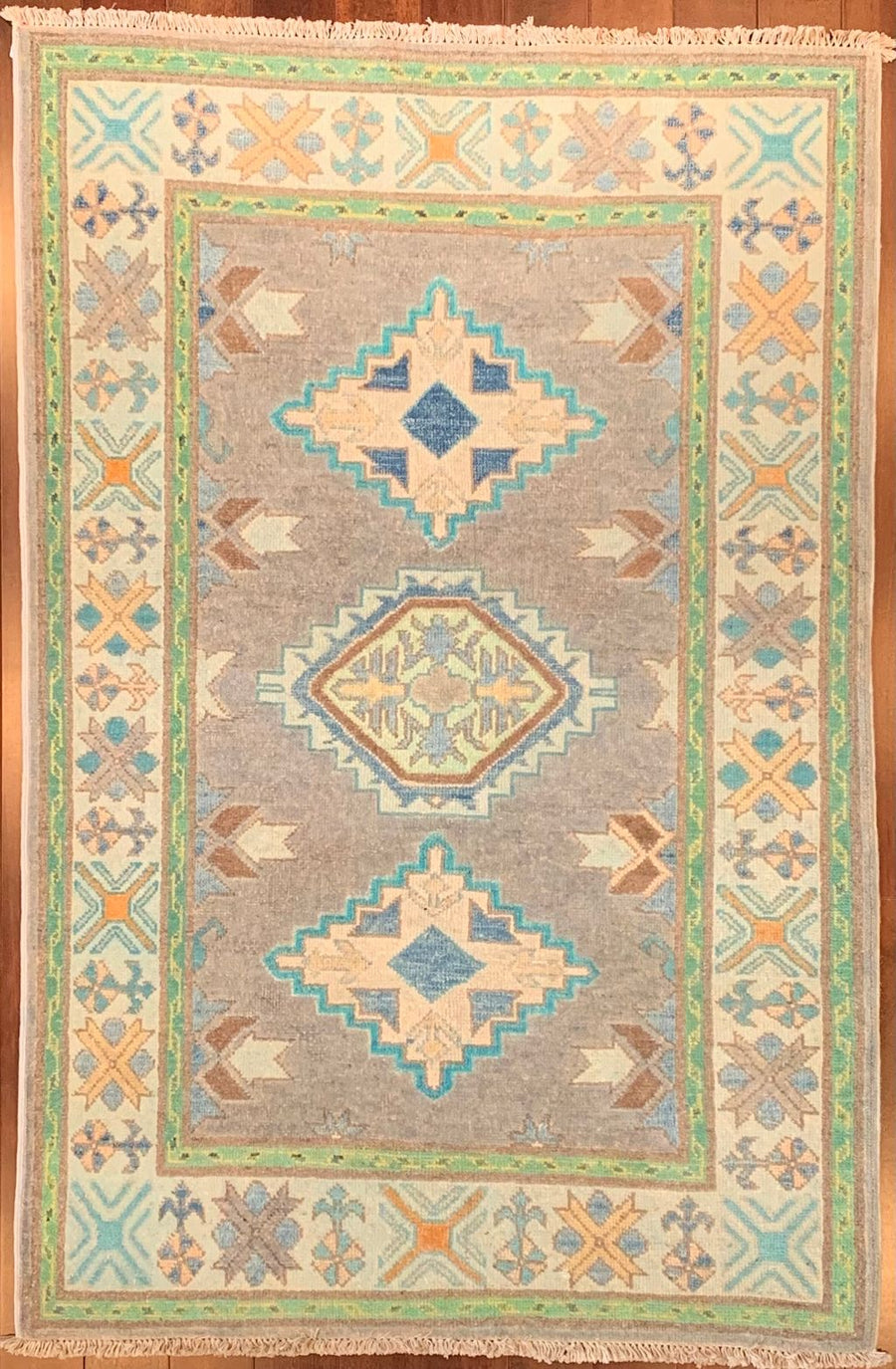 Brightly colored traditional rug