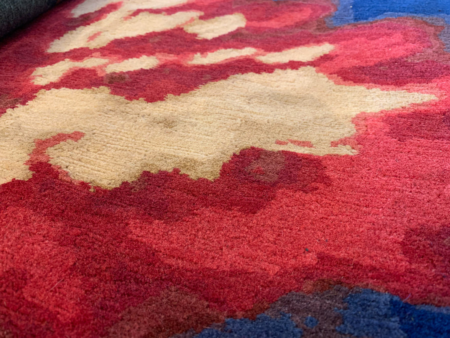 Detail of the Shekarlu 2.1 An original modern area rug design by Christiane Millinger and Michael Howells in Portland Oregon. Part of the THIS IS A MILLINGER + HOWELLS RUG Collection